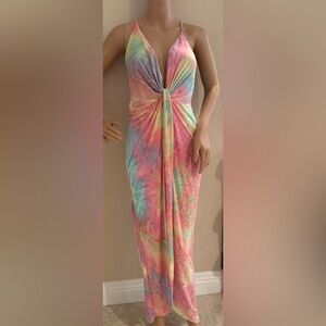 Tie-Dye Maxi Dress Fashion Nova Large NWT beach, vacation travel